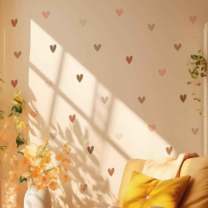 QUCHENG Nursery Wall Stickers Boho Kids Room Decor Girls Bedroom Removable Wall Decals Vinyl Murals DIY Cute Decorations 12 Sheets