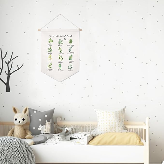 Things You Can Grow Wall Hanging Banners, Self Growth, Mental Health Poster, Mindfulness Therapy Counseling Office Decor Therapist, Pennant Style Banners, Office Wall Hanging Banner Decor