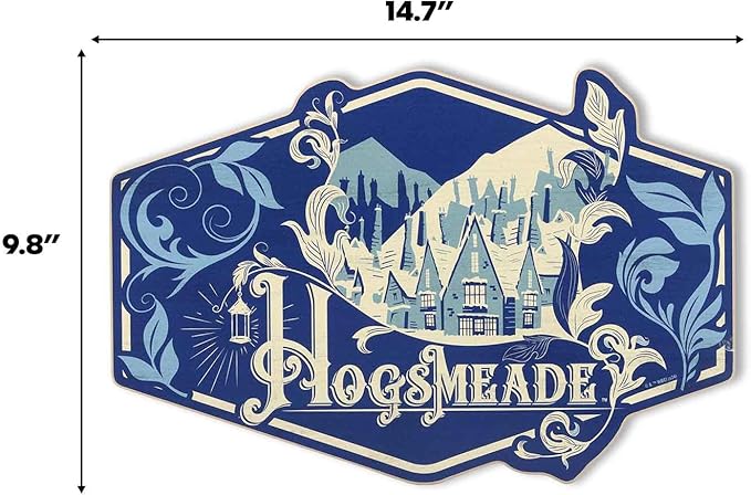 Harry Potter Hogsmeade Wood Wall Decor - Vintage Hogsmeade Sign for Bedroom, Movie Room or Office