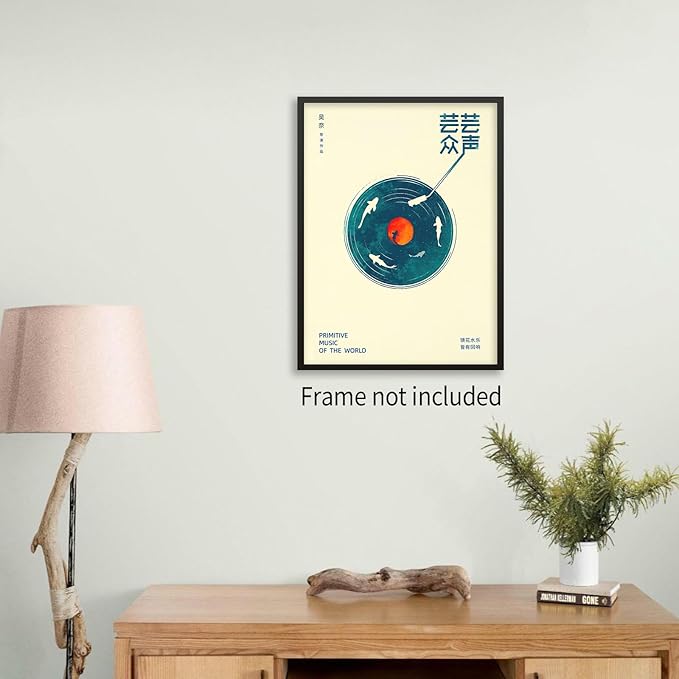 Japanese Wall Art - Retro Japanese Music Poster - Japanese Music Picture Prints Modern Ukiyo-e Decor Poster for Japanese Home Bedroom Decorations Artwork8x10in Unframed