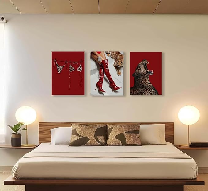 Liacxony wall art (red, 24L x16W, Wrapped Canvas)
