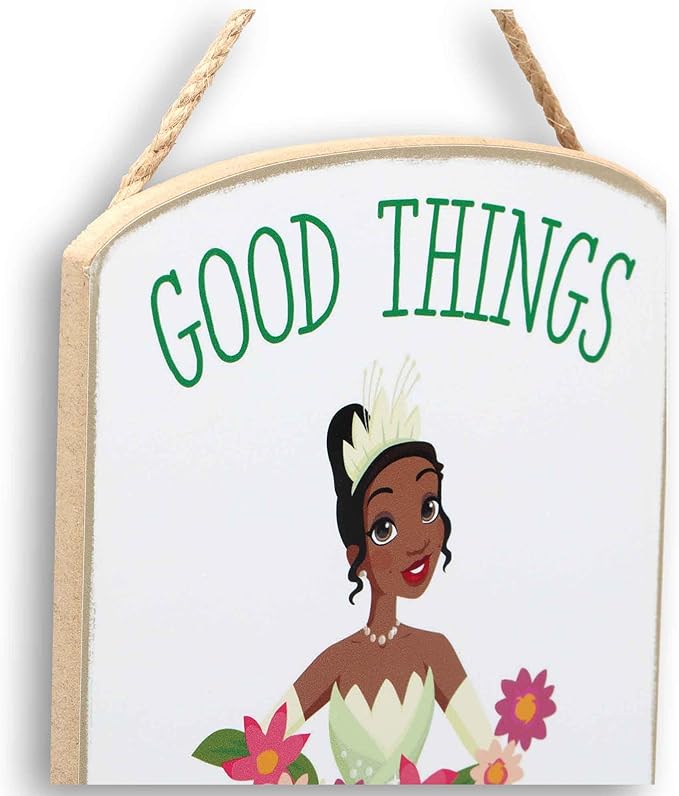 Disney The Princess and the Frog Tiana Hanging Wood Wall Decor - Good Things Are Sure To Come Your Way