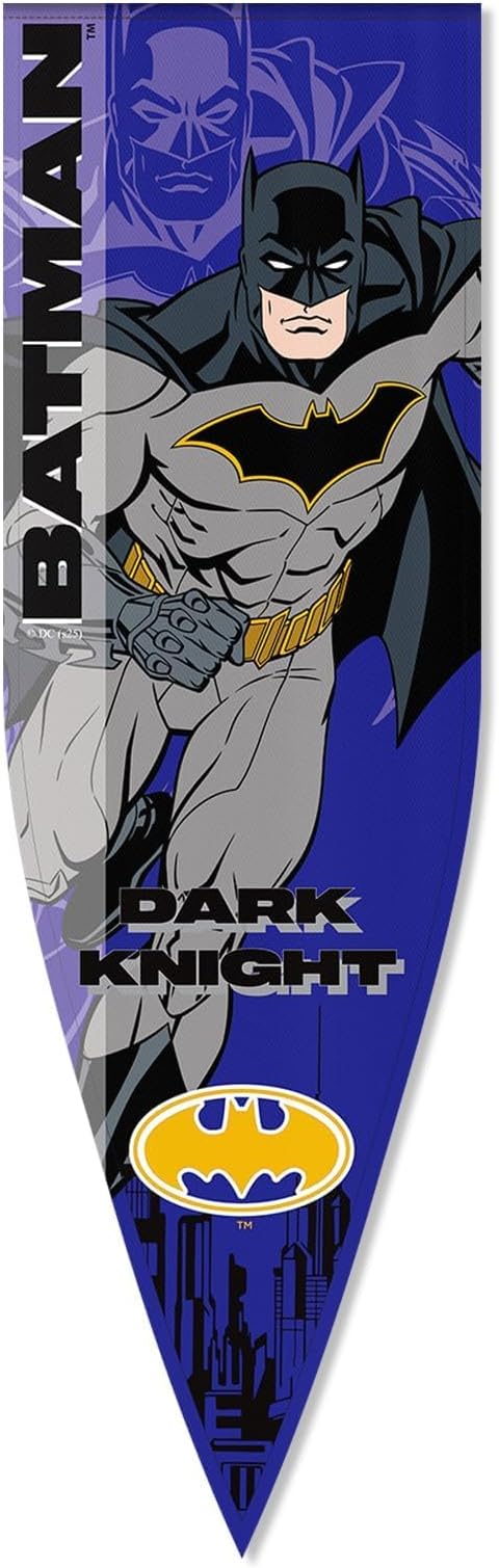 BATMAN Party Decorations, 18"x59" Superhero Banner Flag Backdrop Decor, Hero Themed Pennant for Room Birthday Party Wall Decorations