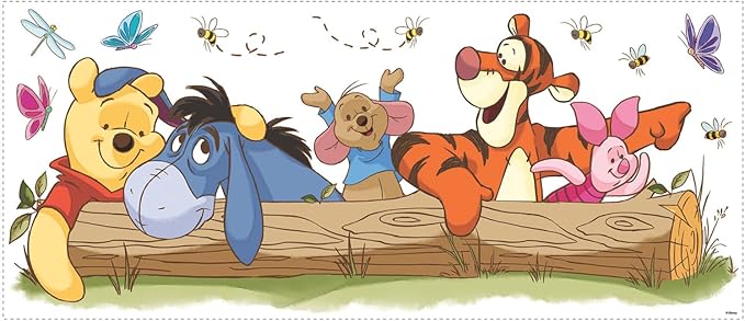 RoomMates Disney Pooh and Friends Outdoor Fun Giant Peel and Stick Wall Decals , RMK2553GM