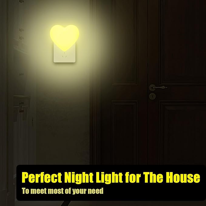 INZU Night Lights Plug into Wall, LED Night Light for Kids, Cute Nightlight with Auto Dusk to Dawn Sensor, LED Nightlight with Soft Warm Light for Bedroom, Nursery, Bathroom, Hallway (Yellow)