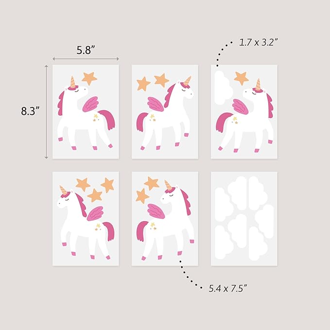 Alicorn - Easy-to-Apply & Removable Wall Stickers: Transform Your Toddlers Bedroom with Durable, Vibrant Peel-and-Stick Wall Decor – Stickers for Kids