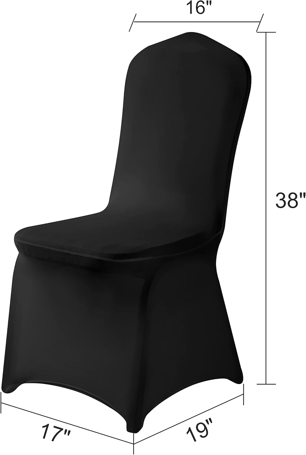 Spandex Chair Cover,12PCS,Chair Covers,Living Room Chair Covers,Removable Chair Cover Washable Protector Stretch Chair Cover for Party, Banquet,Wedding Event,Hotel(Black)