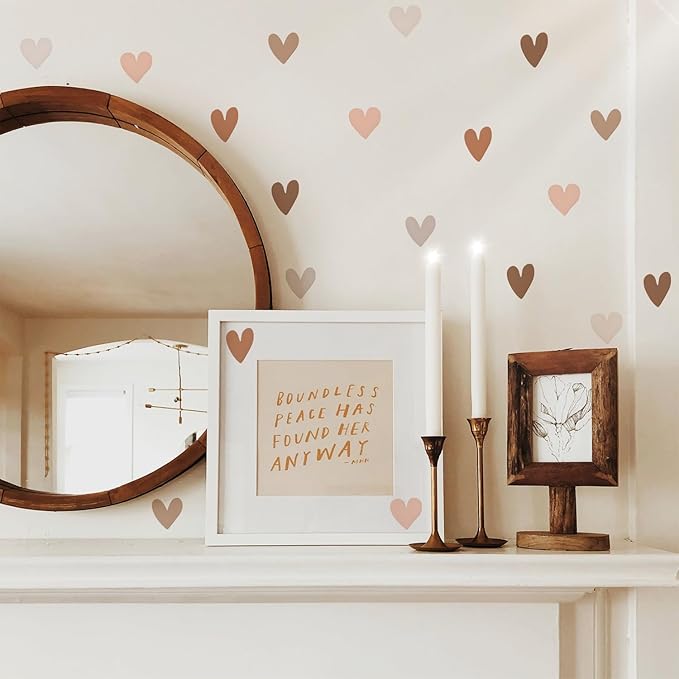 QUCHENG Nursery Wall Stickers Boho Kids Room Decor Girls Bedroom Removable Wall Decals Vinyl Murals DIY Cute Decorations 12 Sheets