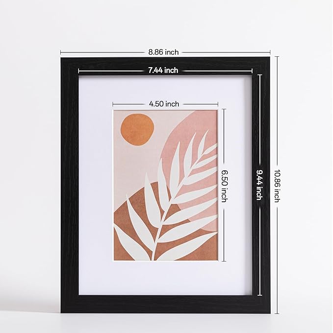 eletecpro 8x10 Picture Frames Set of 9 Classic Gallery Wall Frame Set, Displays 5x7 with Mat or 8x10 No Mat, Picture Frames Collage Wall Decor, Black Frames for Home Decor