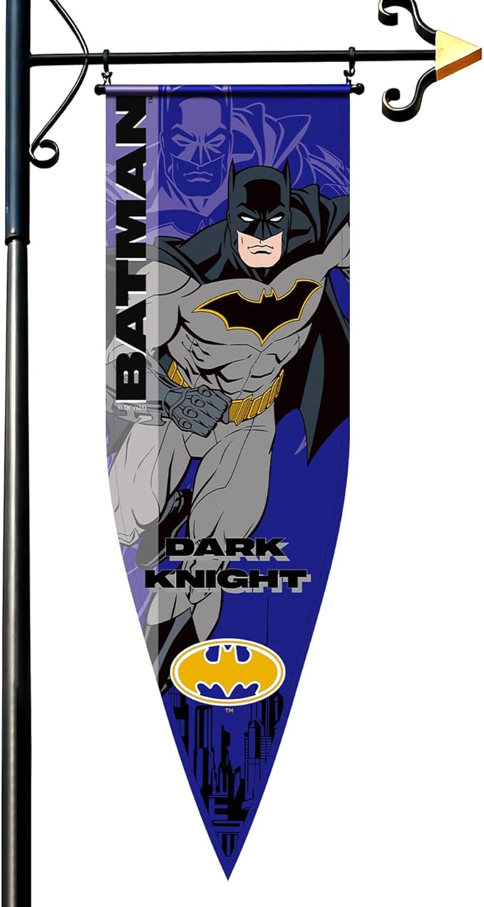 BATMAN Party Decorations, 18"x59" Superhero Banner Flag Backdrop Decor, Hero Themed Pennant for Room Birthday Party Wall Decorations