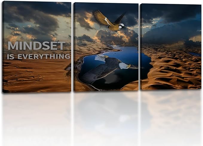 3 Panels Inspirational Canvas Poster Motivational Wall Art Inspirational Wall Art Entrepreneur Quotes Artwork Painting Picture for Framed Home Decoration Living Room office bedroom 72" W x 36" H