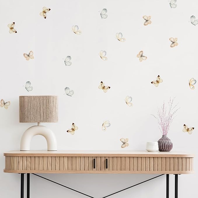 QUCHENG Boho Wall Decals Girls Bedroom Wall Stickers Removable Nursery Kids Room Decor Vinyl Murals DIY Cute Decorations 6 Sheets
