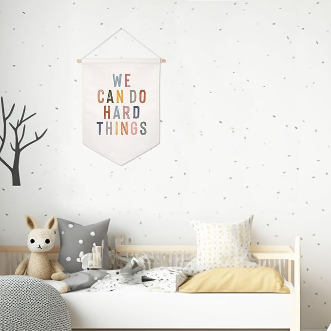 We Can Do Hard Things Hanging Banner, Boho Positive Affirmation, Boho Classroom Decor, Classroom Wall Decor, Positive Classroom Hanging Banner, Growth Mindset, Education, Playroom Flag