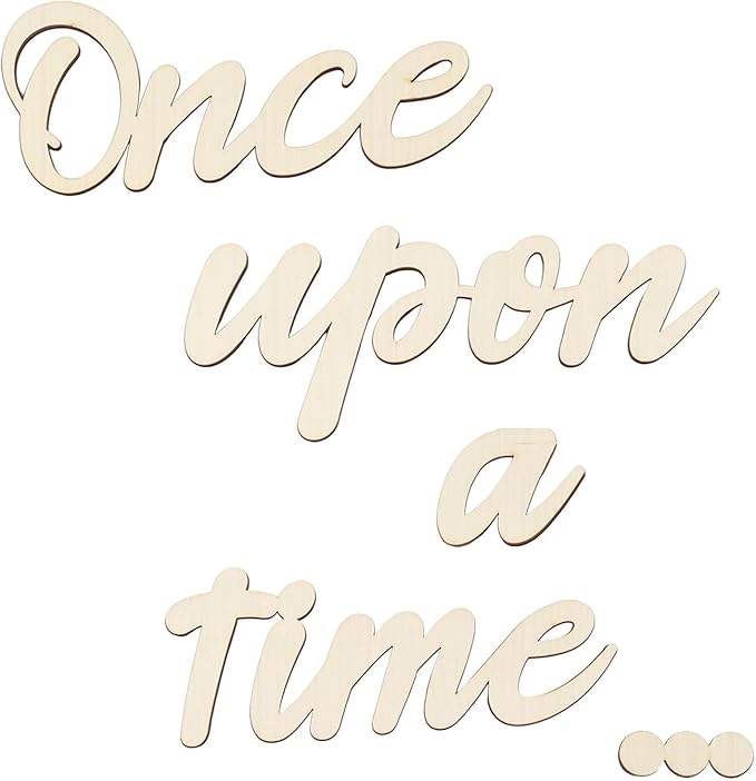 Once Upon a Time Sign Nursery Decor Once Upon a Time Wood Sign Wall Decor for Reading Corner Kids Room Family Bookshelf Home Décor Birthday Present DIY Decoration