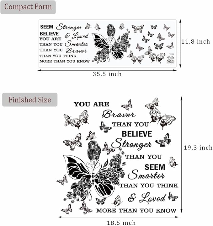 Inspirational Wall Decals You are Quote Wall Stickers Peel and Stick Wall Decor Motivational Saying Positive Wall Sticker for Girls Living Room Nursery Playroom Bedroom Daycare Decor