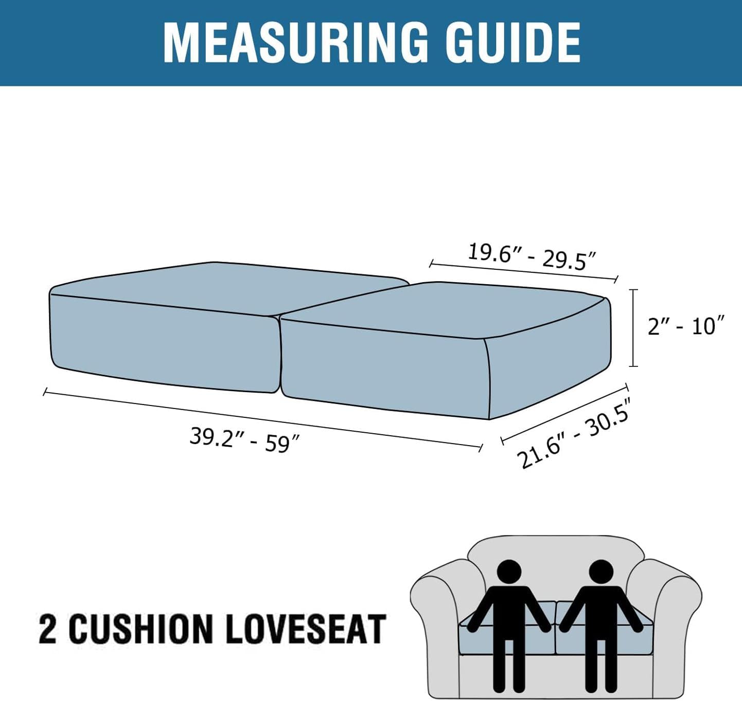 H.VERSAILTEX Velvet Stretch Couch Cushion Cover Plush Cushion Slipcover for Loveseat Cushion Furniture Protector Seat Cushion Sofa Cover (2 Piece Medium Sofa Cushion Covers, Caramel)