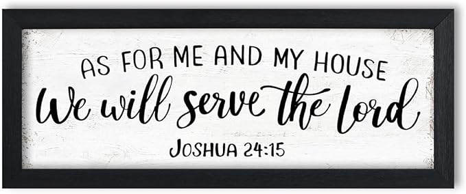 As For Me And My House We Will Serve The Lord Joshua 24 15 Sign Bible Verses Scripture Wall Decor Christian Jesus Wall Art Modern Farmhouse Home Living Room Bedroom Decorations Signs