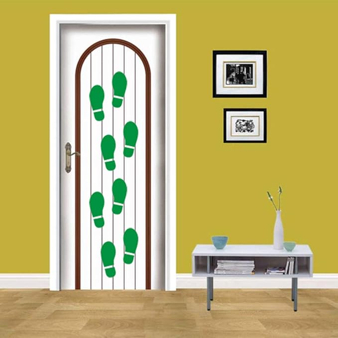 Finduat 20 Pairs 40 Prints Green Kids Size Shoes Footprint Stickers Decals, Floor Wall Stairs to Guide Directions for School, Dance Studio, Floor Stickers St. Patrick's Day Party Decoration