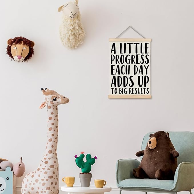 Supwhd Aesthetics Positive Affirmations Wall Decor, Inspirational Add Up to Big Results Office Wall Art, Motivational Quotes Wall Art for Office Classroom Home, 12x16