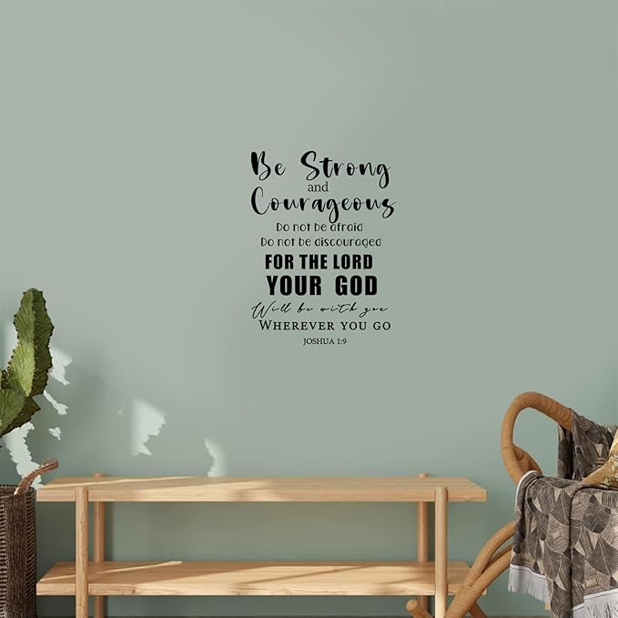 iinuu Bible Verse Wall Stickers Set, 7 Inspirational Scripture Wall Decals with Faith & Blessing Quotes, Christian Wall Art for Home, Bedroom, Nursery, Office or Church Decor