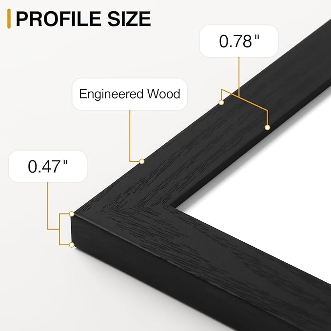 Vittanly Picture Frames Set of 10, Picture Frames Collage Wall Decor with Two 8x10, Four 5x7, and Four 4x6 Photo Frames, Gallery Wall Frame Set for Wall or Tabletop Display, Black, Brown and White