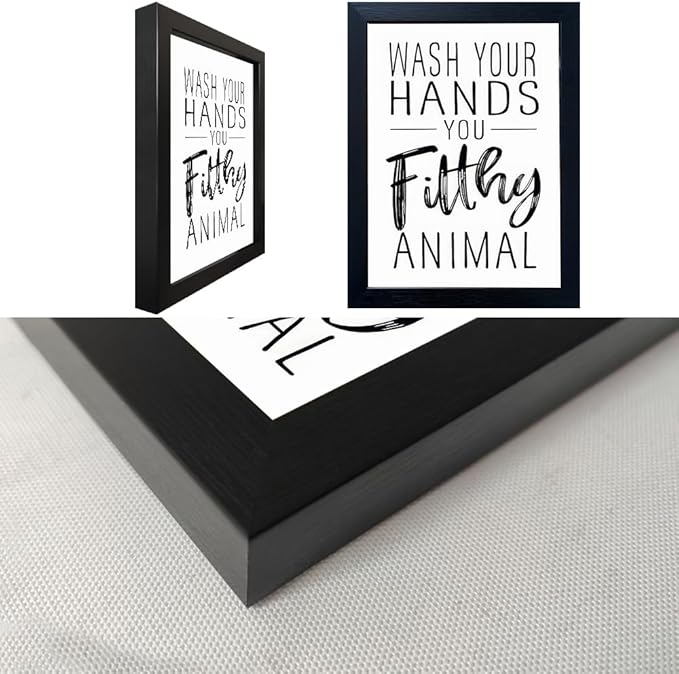 Black and White Bathroom Decor Wall Art Bathroom Decor Signs Black Framed Canvas Art Kid's Washroom