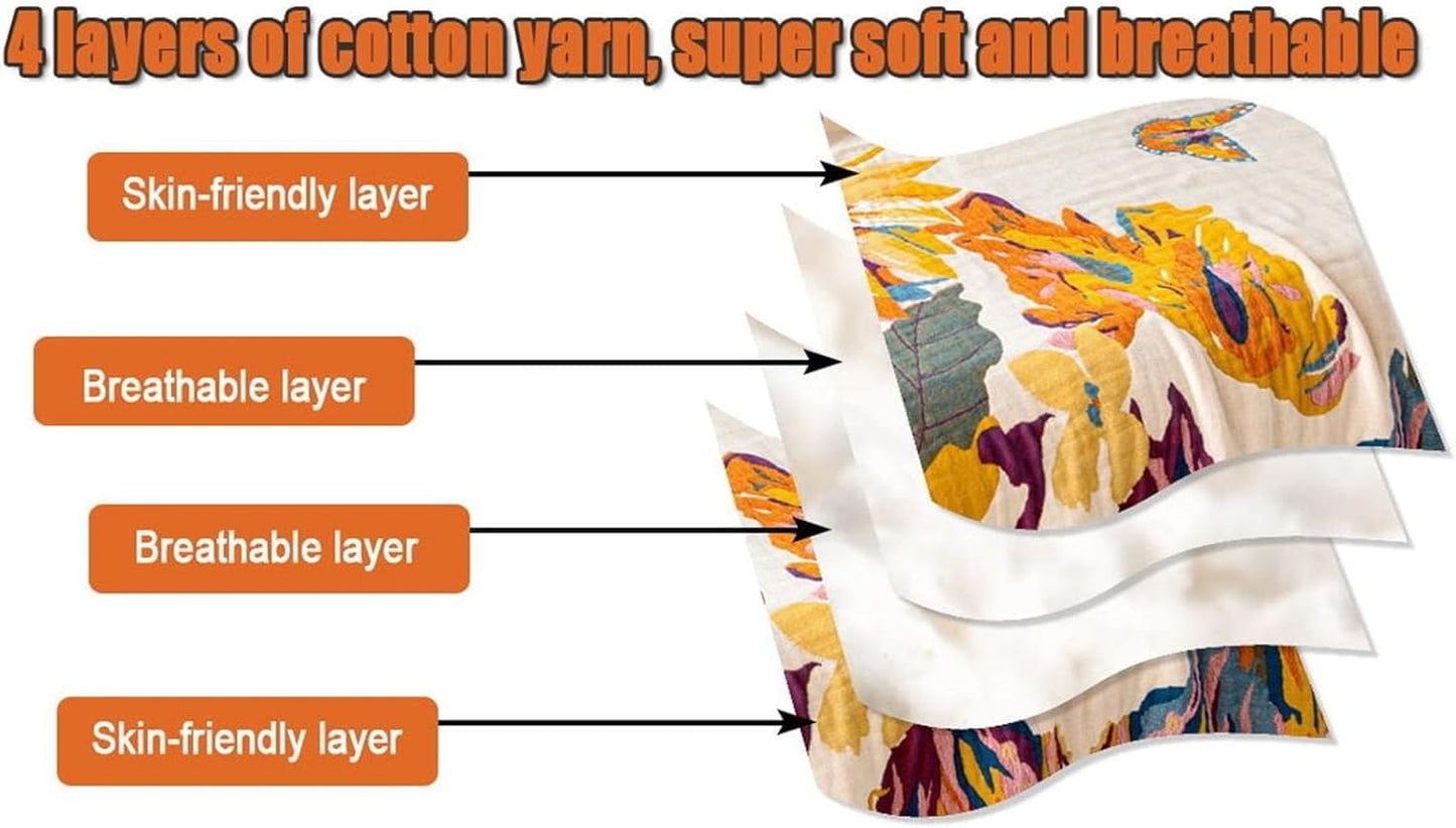 MSGKV Boho Throw Blanket Queen Size 90" x 90" Warm Blanket for Couch and Sofa Blankets Cover for Living Room Summer Throw Cozy Blanket