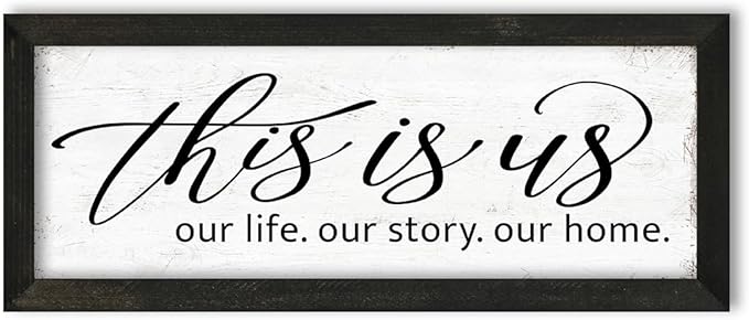 This Is Us Wall Decor: Decorations For Family Photo Wall - Rustic RV/Home Decor Signs - Family Wall Decor For Living Room Bedroom