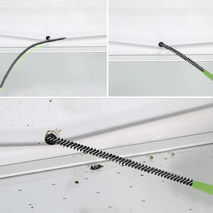 Sewer Drain Brush, Drain Clog Remover, 22.83inch Flexible Long Pipe Snake Hair Clogs Catcher Cleaner Tool for Toilet, Kitchen Sink, Sewer Drain, Bathroom Tub