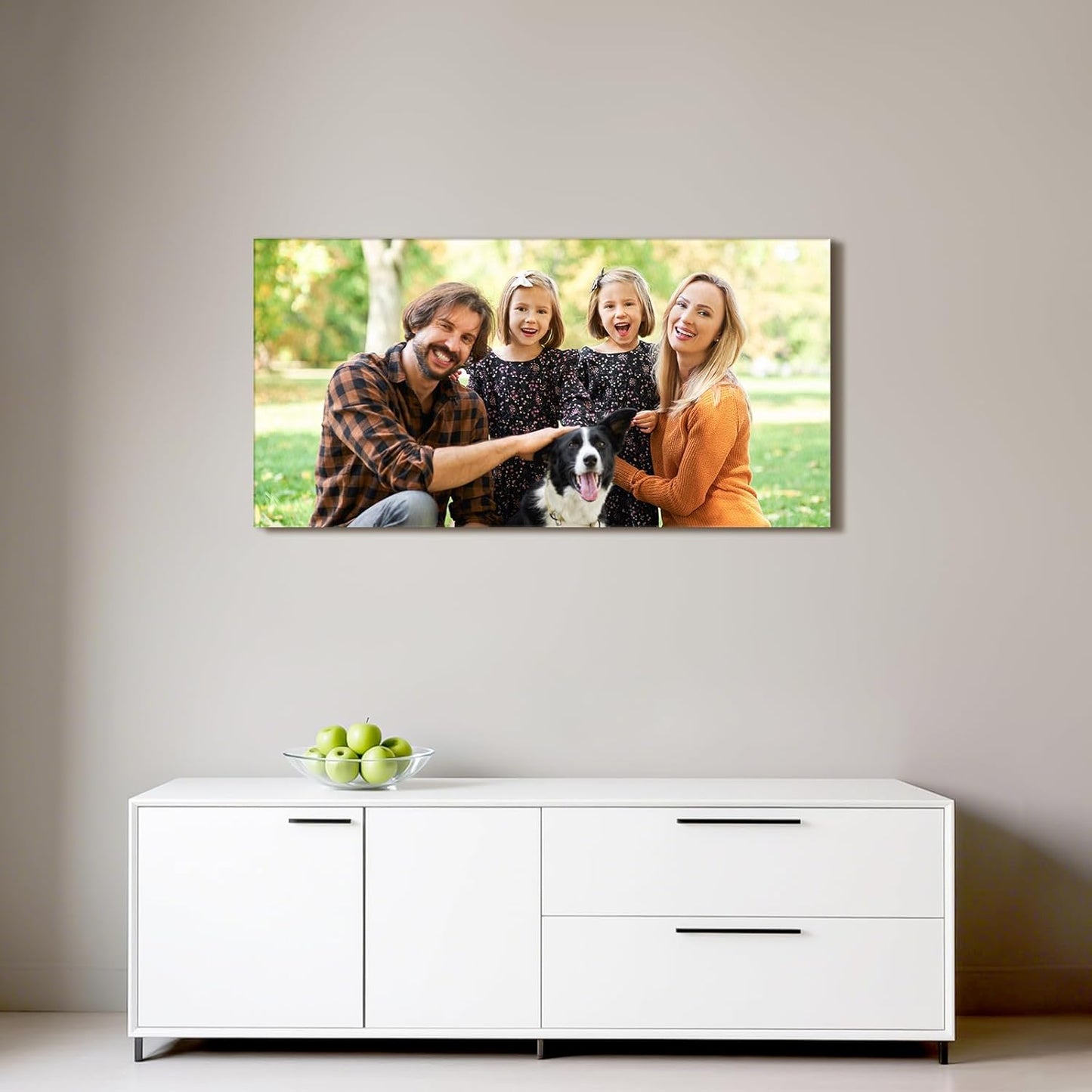 Custom Canvas Prints with Your Photos - Personalized Pictures Print, Customized Photo Gifts, Wall Art Poster Canvas Printing for Wedding, Family, Baby, Pets, Home Office Decor, Wrapped Frame 40x20