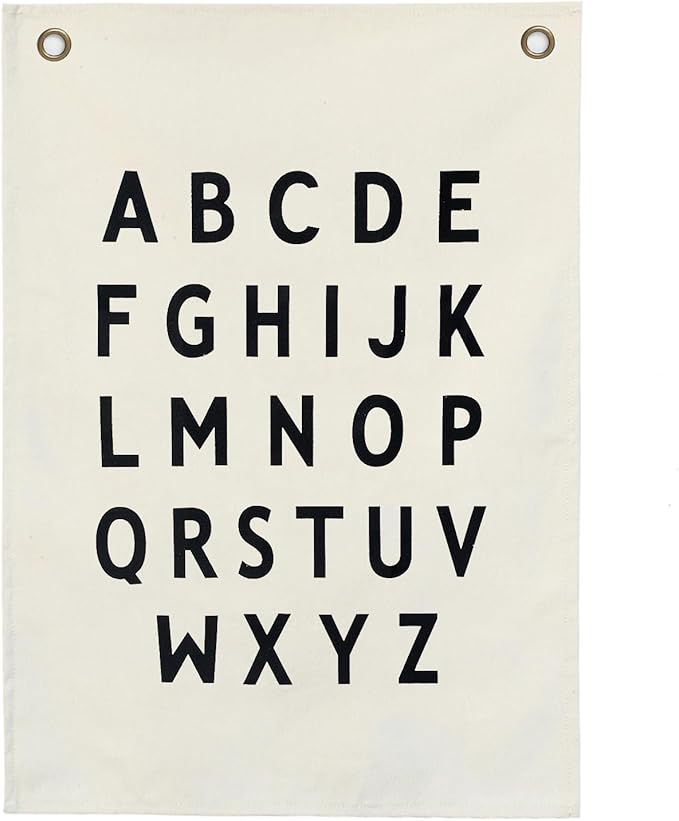 Canvas Banner Hanging Flag Banner for Nursery and Playroom Wall Décor for Kids Trendy Room Décor for Boys and Girls (Alphabet)