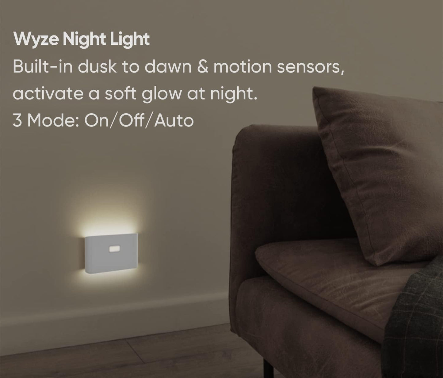 Rechargeable Night Lights with Dusk to Dawn & Motion Sensors, Warm & Soft White Stair Lights for Bathroom, Hallway, Linkable, Magnetic Mount, 6 Pack