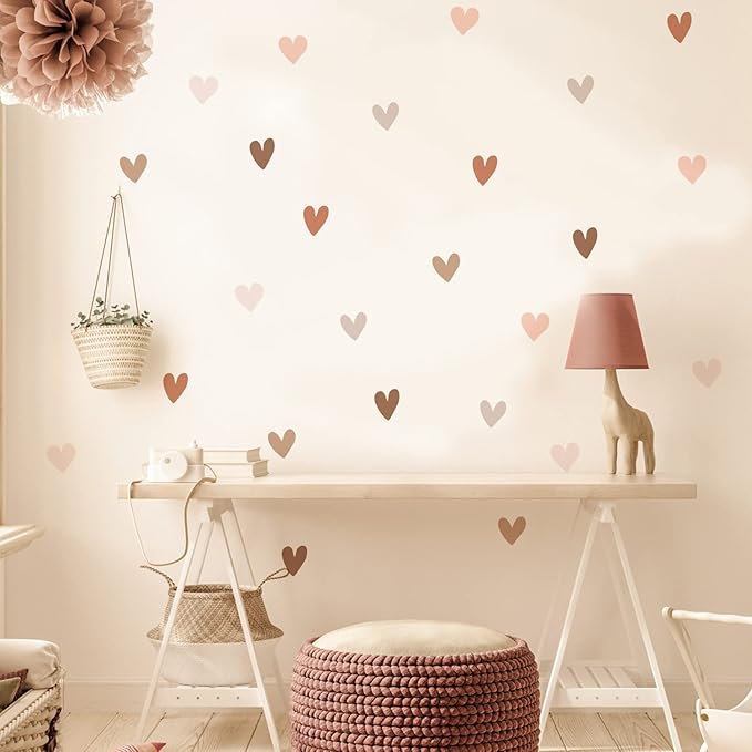 QUCHENG Nursery Wall Stickers Boho Kids Room Decor Girls Bedroom Removable Wall Decals Vinyl Murals DIY Cute Decorations 12 Sheets