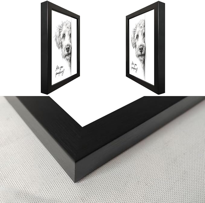 Gongyuanyihao Arts Funny Dog Bathroom Wall Art with Black Frame, Are You Pooping Sign for Farmhouse Restroom Decor, Rustic Humorous Canvas Print Painting Ready to Hang 8"x10"