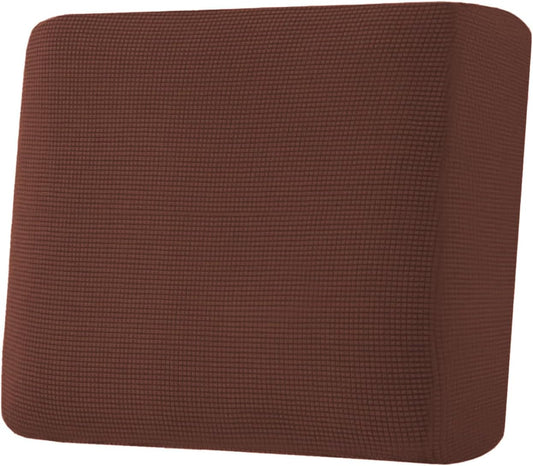 H.VERSAILTEX Super Stretch Individual Seat Cushion Covers Sofa Covers Couch Cushion Covers Slipcover Sets Thick Jacquard Textured Twill Fabric (1 Piece Chair Cushion Cover, Burnt Brick)