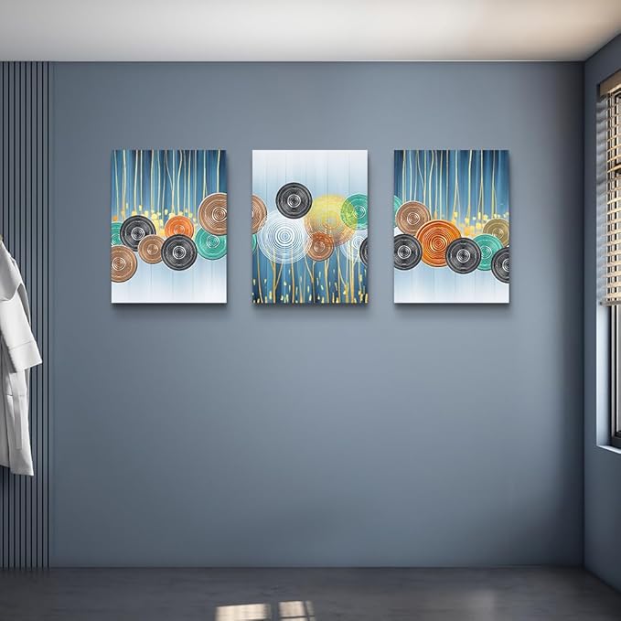 DZRWUBHS Large Wall Art For Bedroom Wall Decorations For Living Room Boho Wall Decor For Bathroom Modern Office Wall Paintings Abstract Canvas Wall Pictures Artwork Minimalist Home Decor 3 Pieces