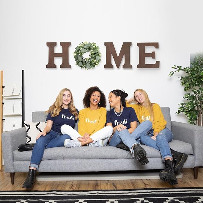 Wood Home Sign Hanging Farmhouse Wall House Decor Wood Home Letters for Wall Art Rustic Decor, Home Wall Decor for Living Room Kitchen Entryway Dining Room Hallway Housewarming Gift Brown L