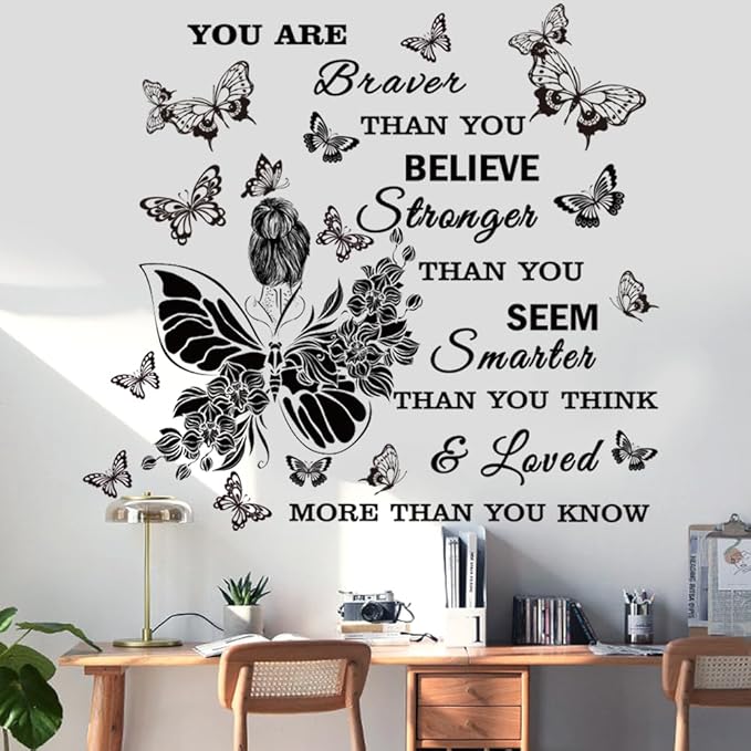 Inspirational Wall Decals You are Quote Wall Stickers Peel and Stick Wall Decor Motivational Saying Positive Wall Sticker for Girls Living Room Nursery Playroom Bedroom Daycare Decor