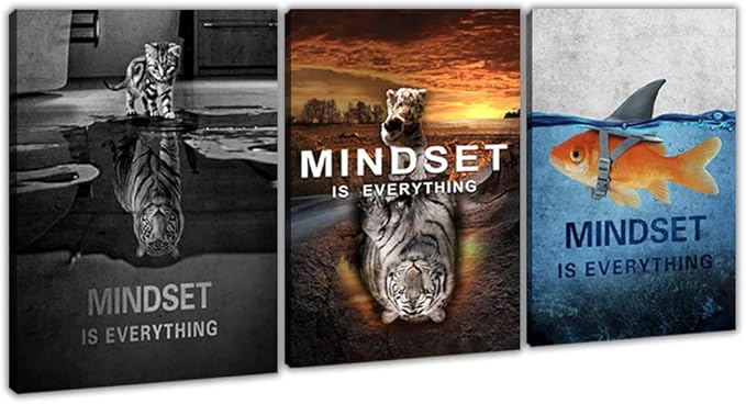 Success Wall Painting Inspirational Wall Art Office Wall Decor Motivational Wall Art Canvas Black Poster Positive Inspirational Framed Artwork Prints Picture for Living Room Office [48''W x 24''H]