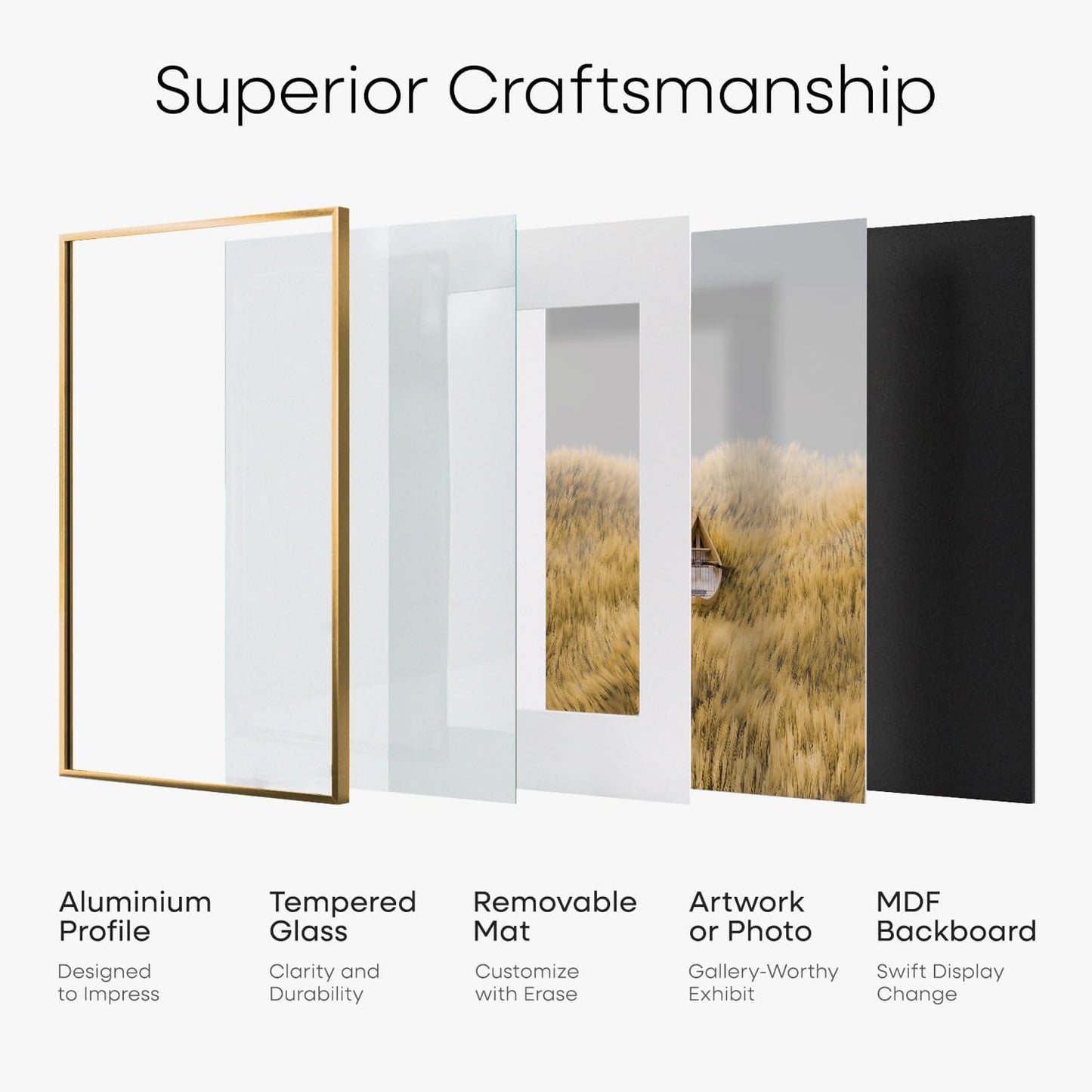 Homeforia 14x17 Picture Frame Bronze, High End Metal 14x17 Brass Poster Frames with Mat 11x14 for Photo, 14 x 17 Frame Matted to 11 by 14 Print, 17x14 Hanging Frame, Tempered Glass, Wall Kit, Set of 1