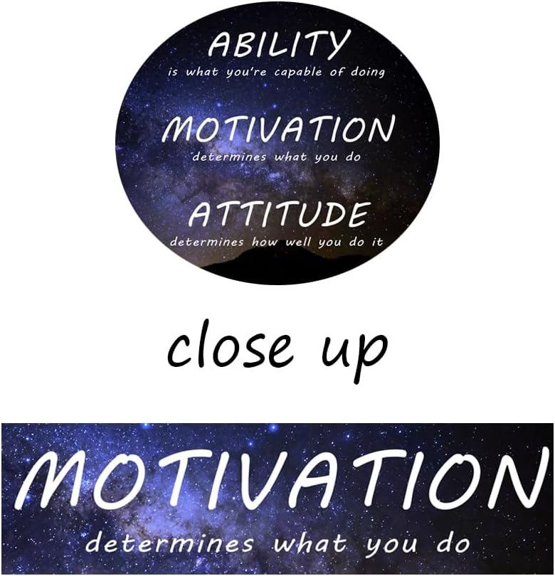 Inspirational Canvas Wall Art Painting Ability Motivation Attitude Success Poster Positive Motivational Artwork Prints Picture Bedroom Office Shcool Wall Decor Framed Ready to Hang [12''Wx 18''H]