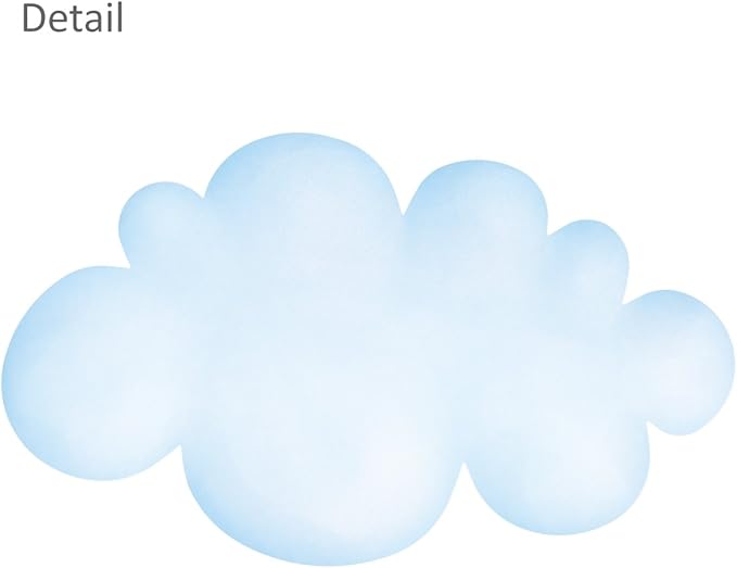 DECOWALL Small Clouds Wall Decals for Kids – Peel and Stick Removable Cloud Stickers for Nursery, Bedroom & Living Room – Soft Neutral Sky Wall Decor for Baby Room, Playroom, Modern Home (DS4-8030)