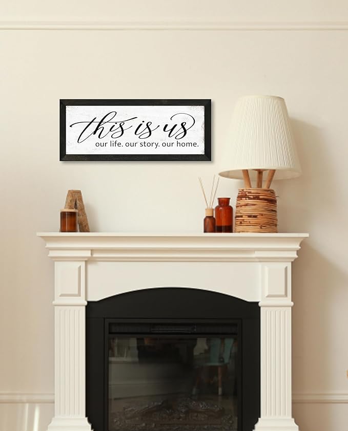 This Is Us Wall Decor: Decorations For Family Photo Wall - Rustic RV/Home Decor Signs - Family Wall Decor For Living Room Bedroom
