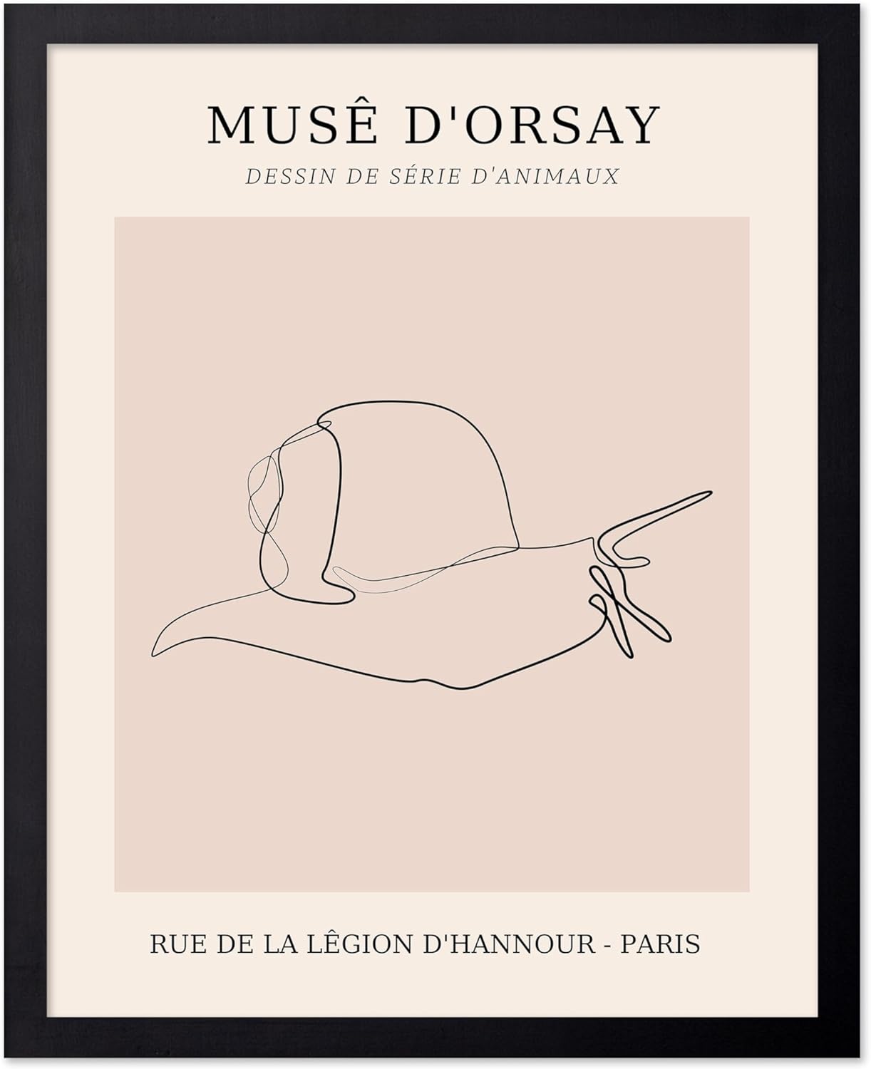 Poster Master Vintage Poster - Retro One Line Snail Drawing Print - Snail Line Art - Minimal Gift for Men, Women, Animal Lover - Abstract Wall Decor for Home, Office - 8x10 UNFRAMED Wall Art
