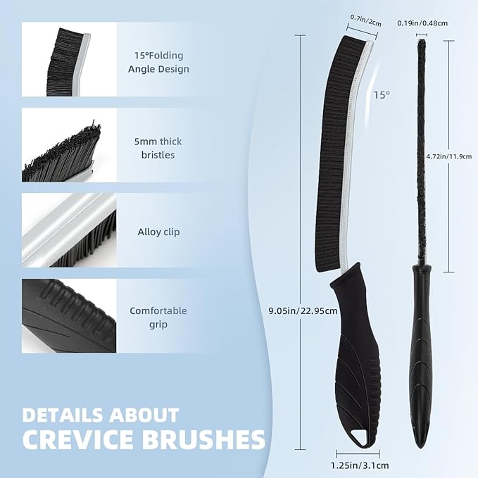 Hard Bristle Crevice Cleaning Brush-Thin Gap Scrub Brush, Small Cleaning Brush, Grout Brush, Kitchen Brush, Cleaning Tools for Toilet, Bathroom, Sink, Home, Household, Window (6, Green)