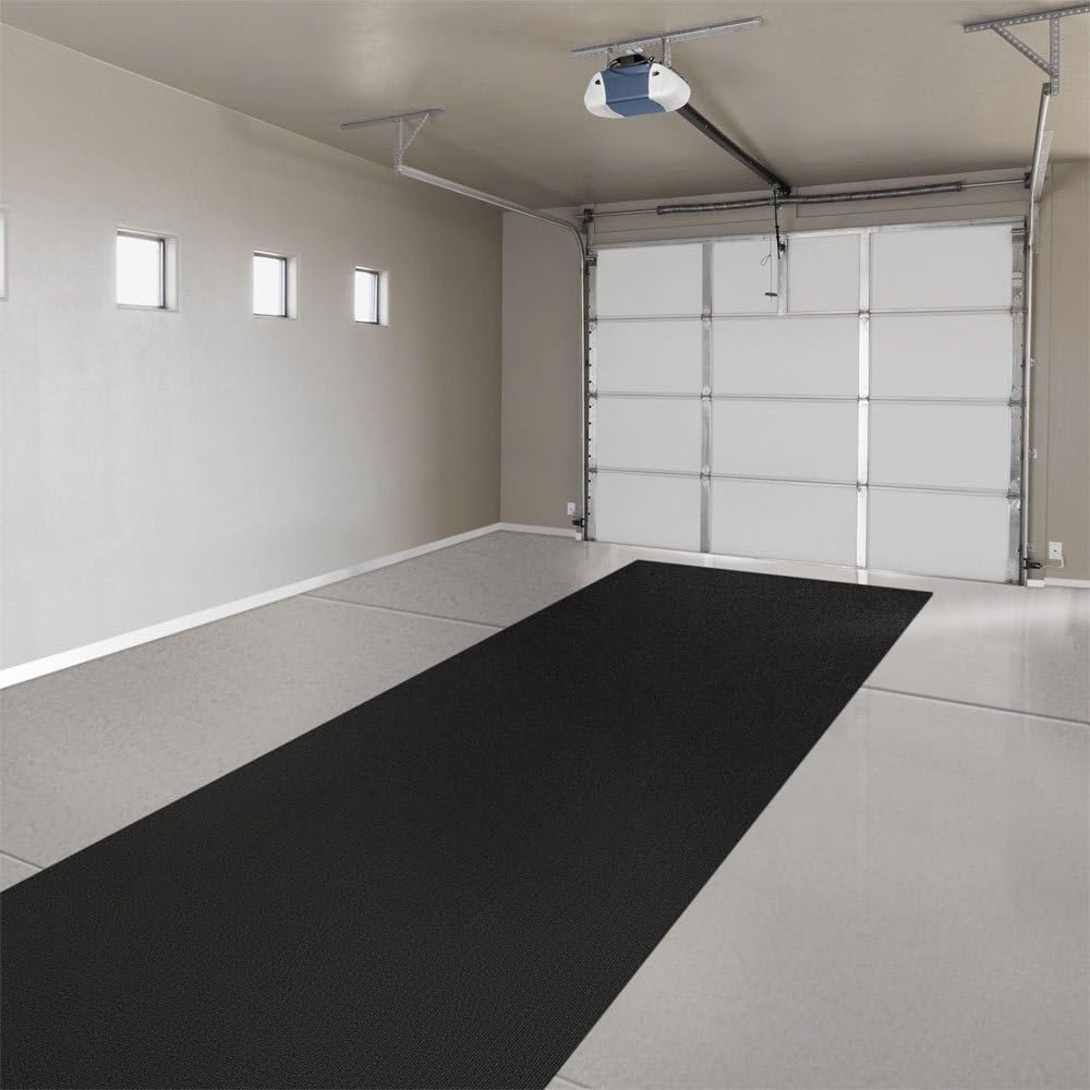 House, Home and More Indoor Outdoor Carpet with Rubber Marine Backing - Black - 6 Feet x 15 Feet - Durable, UV-Resistant - Adds Color and Comfort to Your Deck, Patio or Other Outdoor Rug Space.