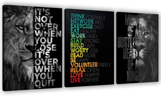 Motivational Canvas Painting Wall Art Execution Grind Hustle Inspirational Wall Art Success Entrepreneur Poster Positive Quotes Wall Poster Framed for Home Office Wall Decor[72''Wx 36''H]