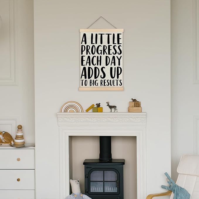 Supwhd Aesthetics Positive Affirmations Wall Decor, Inspirational Add Up to Big Results Office Wall Art, Motivational Quotes Wall Art for Office Classroom Home, 12x16