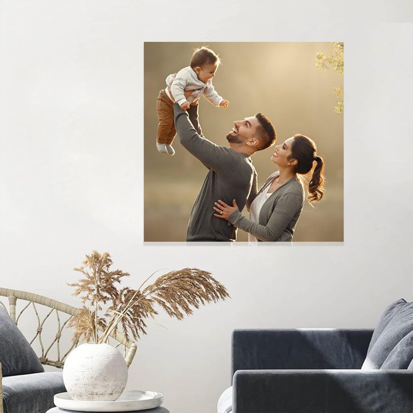 GZZFXXD Personalized Custom 12''x12'' Canvas Prints with Your Photo/your Image Large Wallart Wall Decor for Bedroom Dining room Living room Children's room(Unframed)