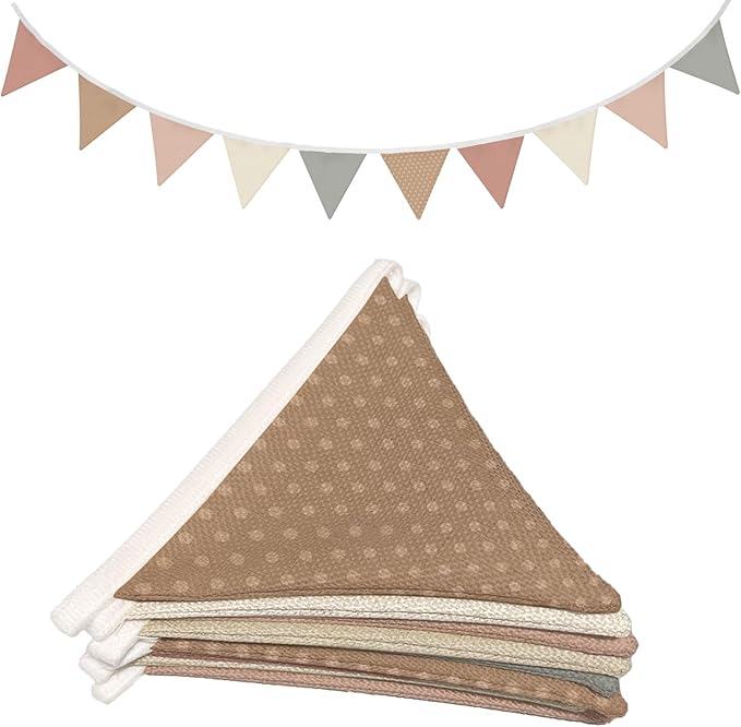 Lacama Nursery Decor Boho Pennant Banner Flags,Toddler Girl Room Decor, Boho Nursery Baby Girls Boys Banner Toddler Room Decor for Kids Bed Baby Shower Birthday Party